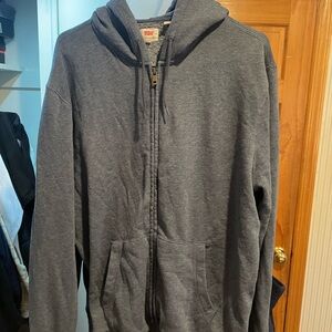 Levi's Men's Blue Zip-Up Hoodie Sweater Size XL